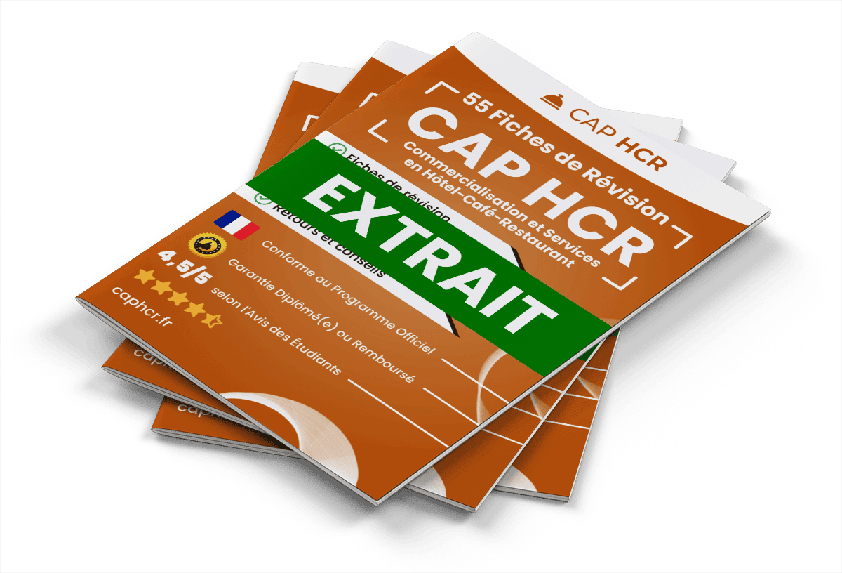 Extrait Fiches Révision gratuites CAP HCR